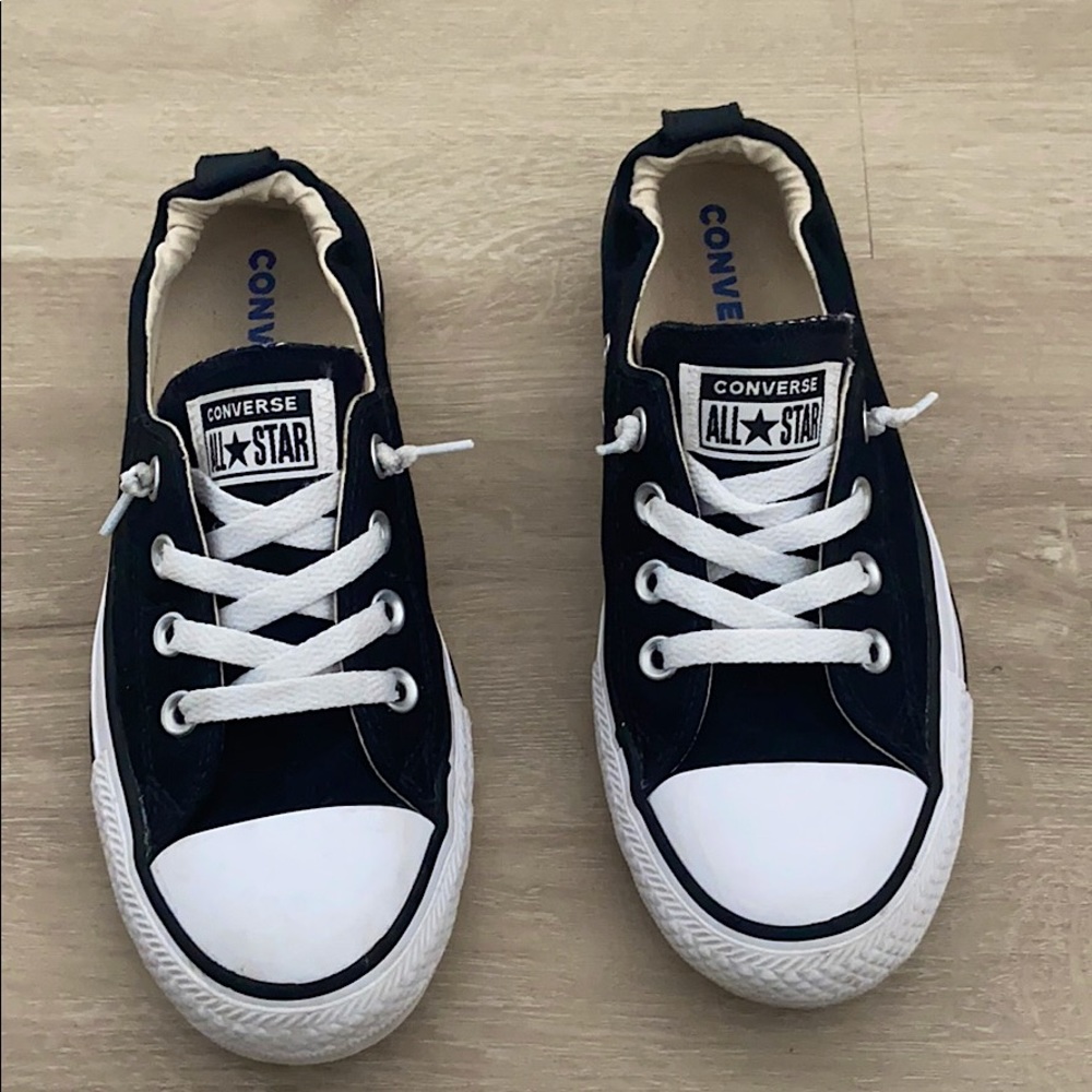 Shoreline Slip Black Converse Size 8